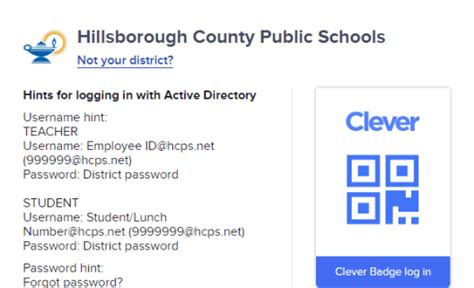 Clever hcps login - Hints for logging in with Active Directory. Username hint: TEACHER Username: Employee ID@hcps.net (999999@hcps.net) Password: District password STUDENT Username: Student/Lunch Number@hcps.net (9999999@hcps.net) Password: District password